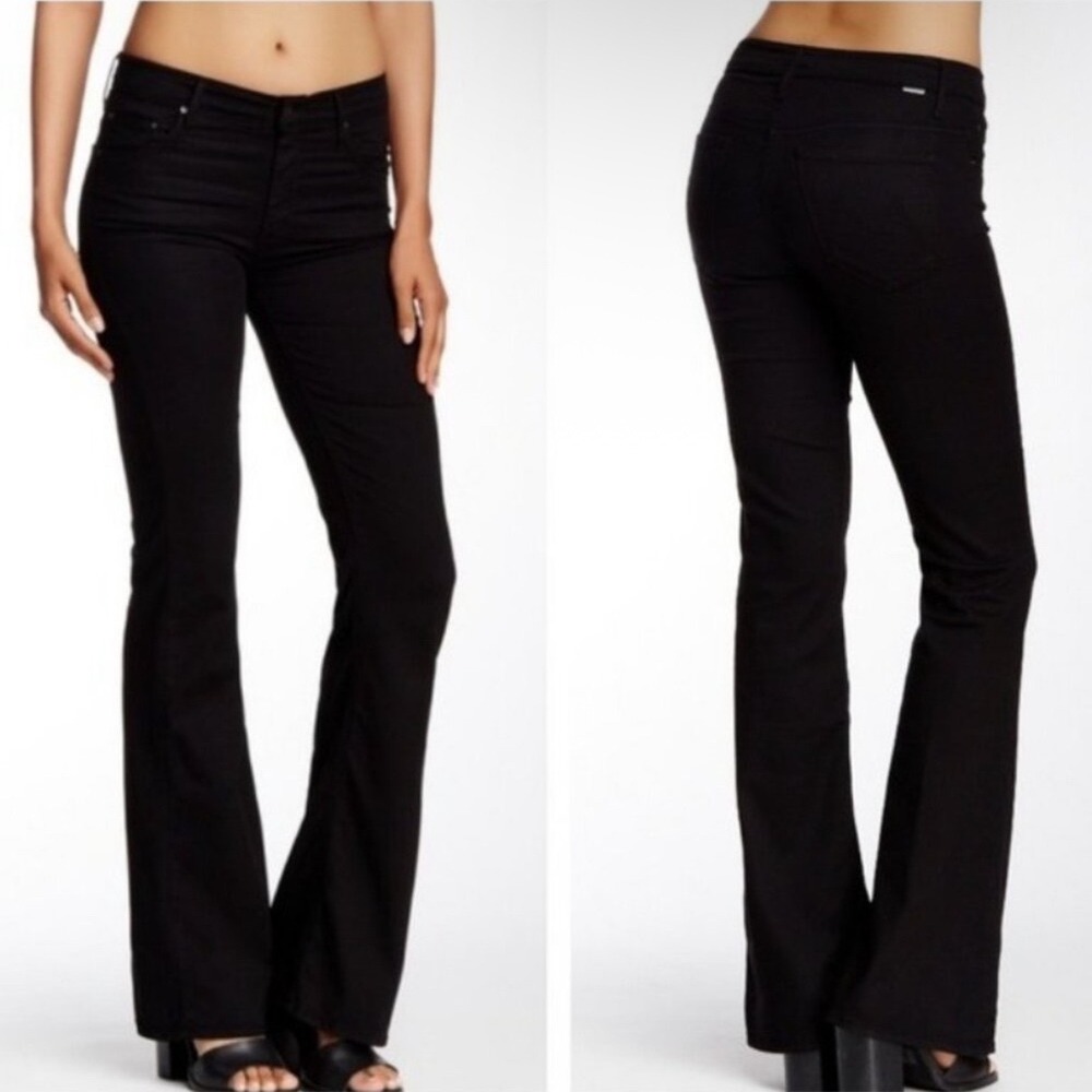 Mother Denim Mellow Drama High Rise Flare Jeans 30 Lightweight Black Pants